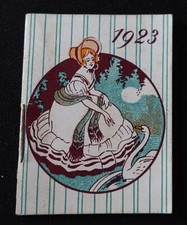 Calendrier de poche 1923 Fulgor Crème Eclipse Calendar Almanach 3