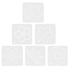  6 Pcs Pochoirs Fleurs Gabarit