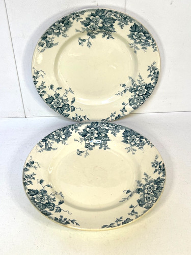 Assiettes plates faïence - 2,