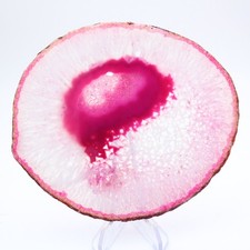 Tranche d’agate teinté rose