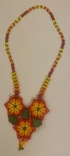 Collier en Perles SHAKIRA "Fleurs Huichol", Nayarit Mexique