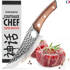 Matsato Couteau de Cuisine Parfait Pour Couper, Désosser et Hacher. Conçu Pour L