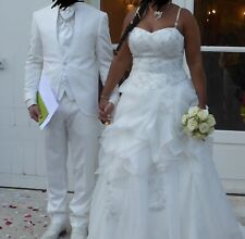 Robe de mariage femme & ensemble pour homme confortable mariée blanc chic