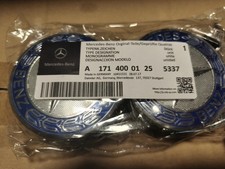 Cache Moyeu Jante 75mm Mercedes OEM A17140001255337 Bleu X4