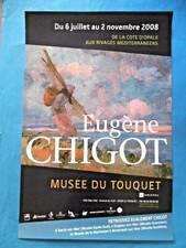 CHIGOT Eugène Affiche originale 2008 Le Touquet Côte d'Opale Pêcheuse Marine