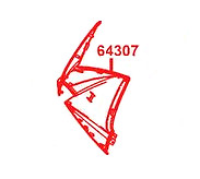 CARENAGE AVANT DROIT INFERIEUR KYMCO SUPER 8 50I, 64307-ALG1-E10-HLP OEM