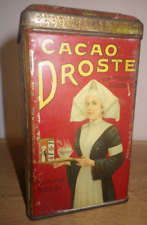 Ancienne boite en tôle Lithographiée - Cacao en poudre DROSTE - 500 grammes