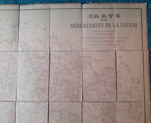 Carte toilée nievre - carte, la
