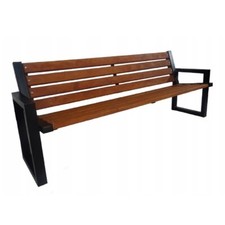Banc de Jardin Acier Banc Jardin Banc Meuble Bois Dossier ROM