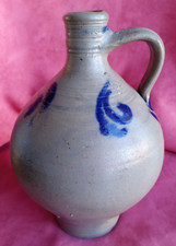 Belle ancienne jarre buire cruche pansue à col étroit Enghalskrug grès d'Alsace