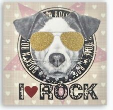 Tableau cadre toile Chien Rock