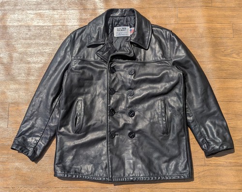 Schott black leather naval - schott,