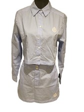 Superbe Ensemble Chemise Jupe Coton Bleu The Kooples 34=36 Jamais Porté 