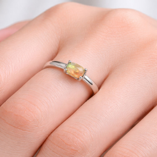Bague délicate opale - délicate,