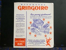 BUVARD PUBLICITAIRE  " BISCOTTES GRINGOIRE - BON D' EPARGNE     "