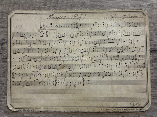Partition manuscrite ancienne