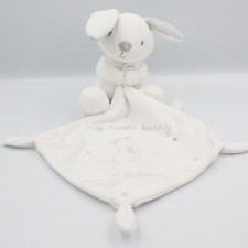 Doudou lapin blanc gris