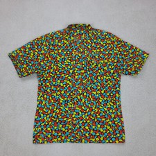 Chemise Hawaïenne All Over Print Vintage Col Mao Homme M Multicouleur Manches Co