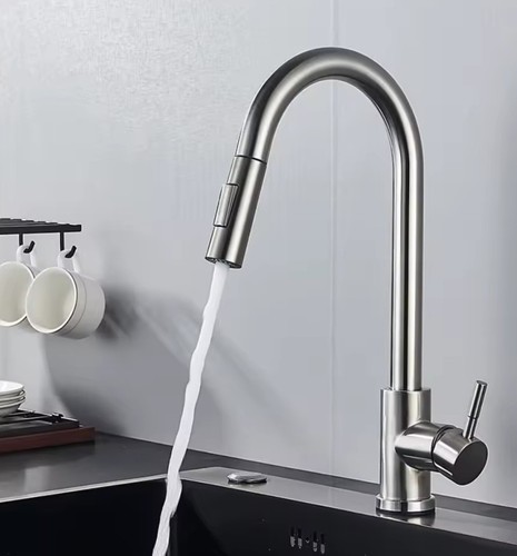 Robinet cuisine rotatif noir - robinet,