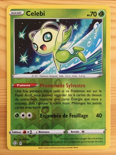 Carte pokémon reverse celebi - reverse,