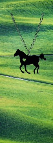 Pendentif chevaux avec - pendentif, cœur