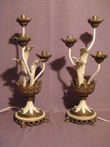 Ancienne paire lampes en - de,
