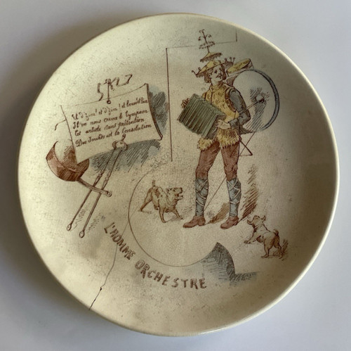 Ancienne assiette parlante - assiette,
