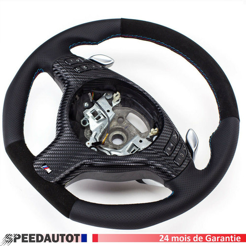 Volant cuir alcantara aplati - volant,