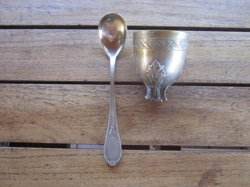 Coquetier ancien metal - ancien,