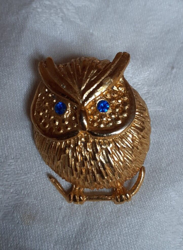 Broche vintage ancienne hiboux - vintage,