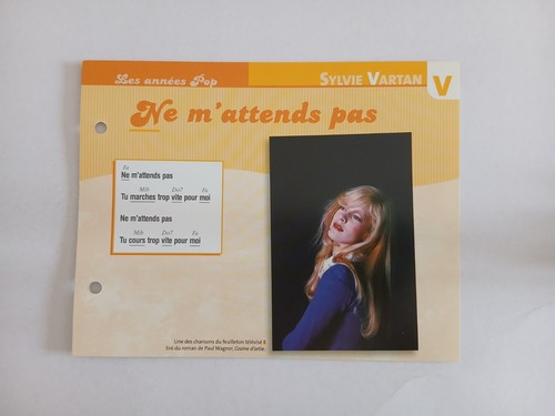 Carte fiche sylvie vartan - -,