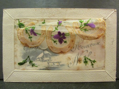 Cpa fantaisie brodee broderie - cpa,