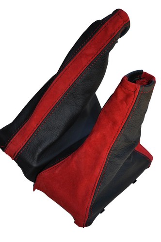 Cuir noir rouge - cuir,