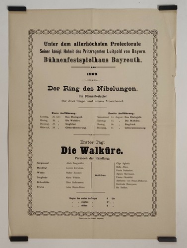 Bayreuth festival 1909 affiche - bayreuth,