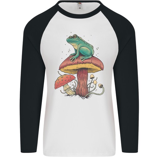 Grenouille assise sur - un,