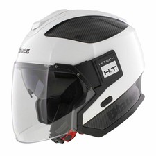 Casque jet bleu solo blanc - casque,
