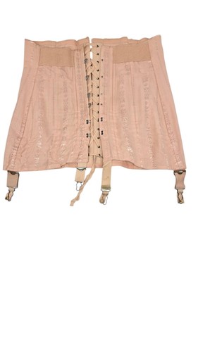 Antique 1920s lace girdle - 1920s, lace-up