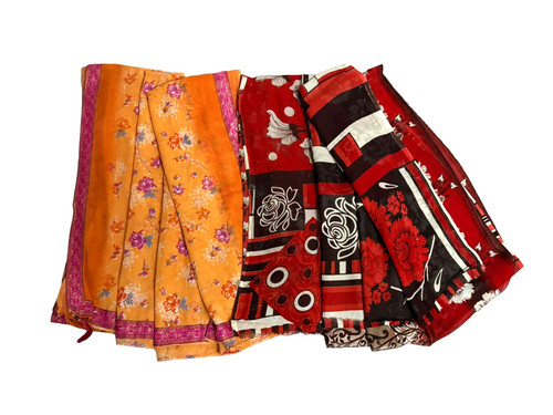 Sari indien vintage lot - , 2p