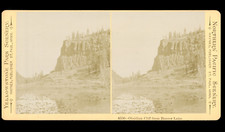 USA, Yellowstone, Obsidian Cliff et Beaver Lake, ca.1890, stéréo  tirage d&#03