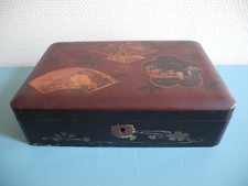 ancien coffret boîte L.T. Piver Paris décor japonisant antique french box case
