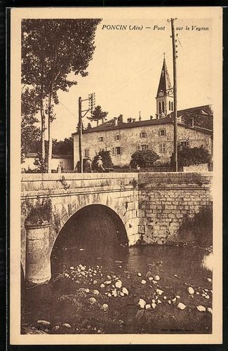 Cpa poncin ain pont - cpa, /ain,