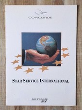 Menu Concorde vol spécial Star Service International 