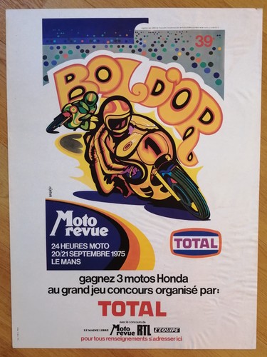 Bol moto revue affiche - bol, d'or