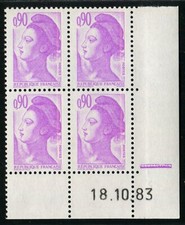 TIMBRE COIN DATE : LIBERTE 