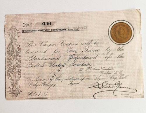 Vieux papier ancien coupon