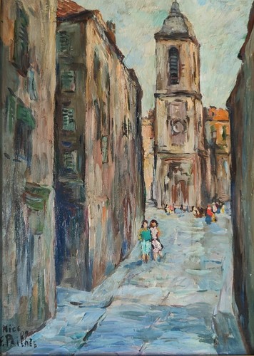 Tableau nice vieux quartier - tableau,