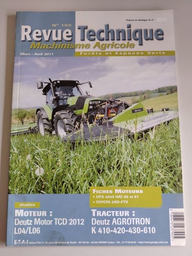 Revue technique tracteur - tracteur, deutz