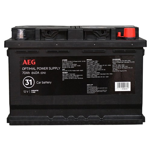 Aeg batterie auto 640a 70ah - batterie,