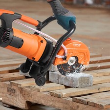 VEVOR Scie à béton électrique 180 mm coupe-scie humide sèche et pompe à eau lame