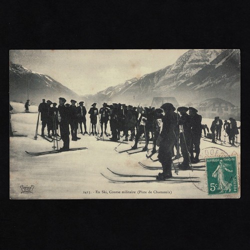 Cpa piste chamonix en ski - piste, /